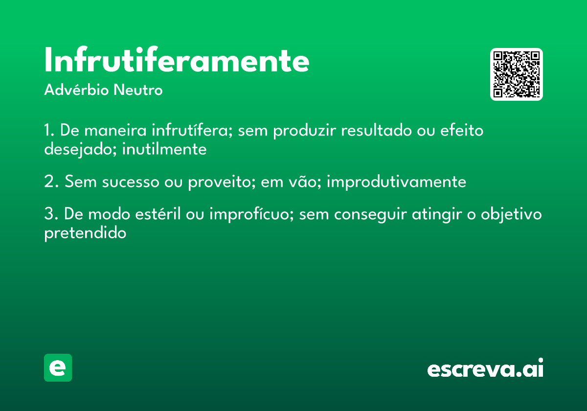 infrutiferamente