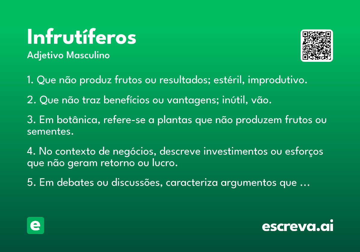 infrutíferos