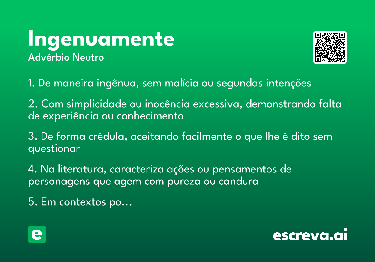 ingenuamente