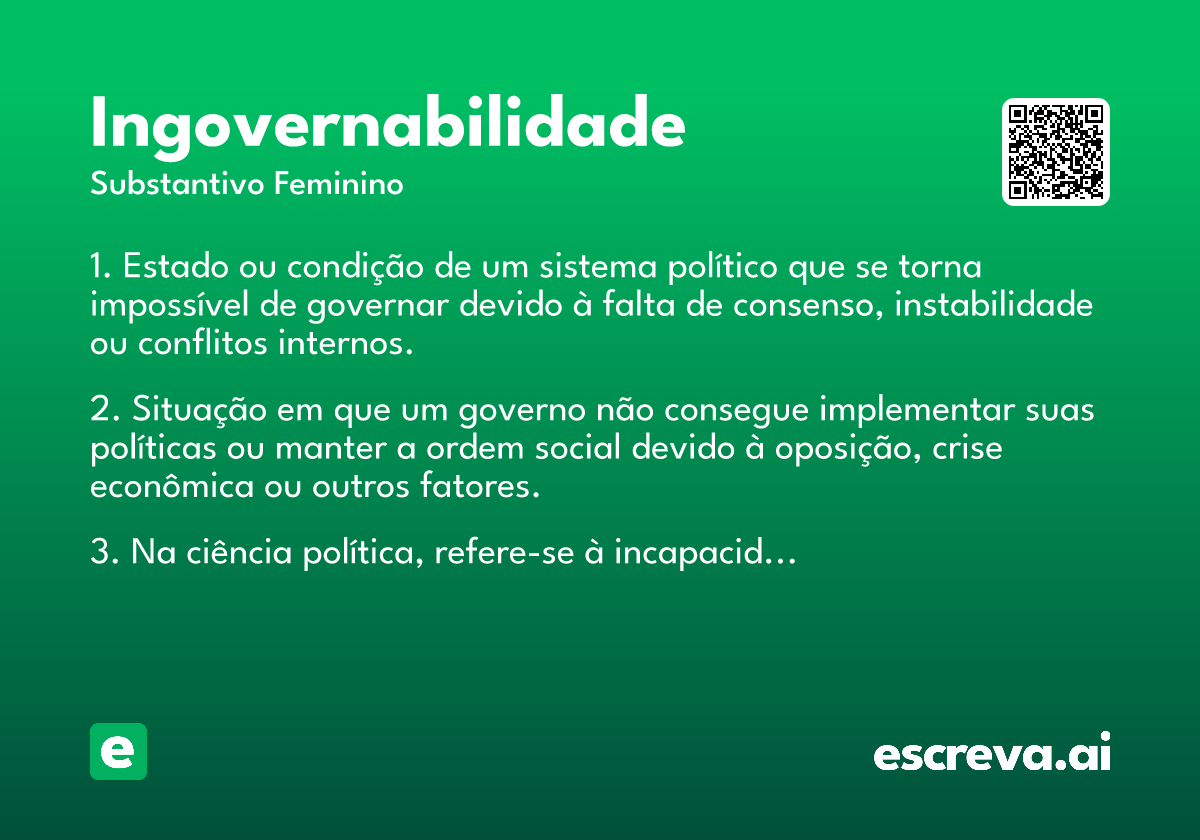 ingovernabilidade