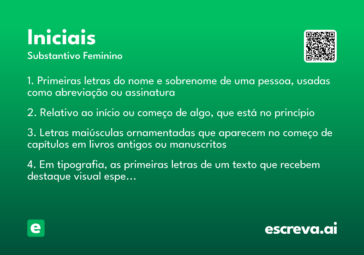iniciais