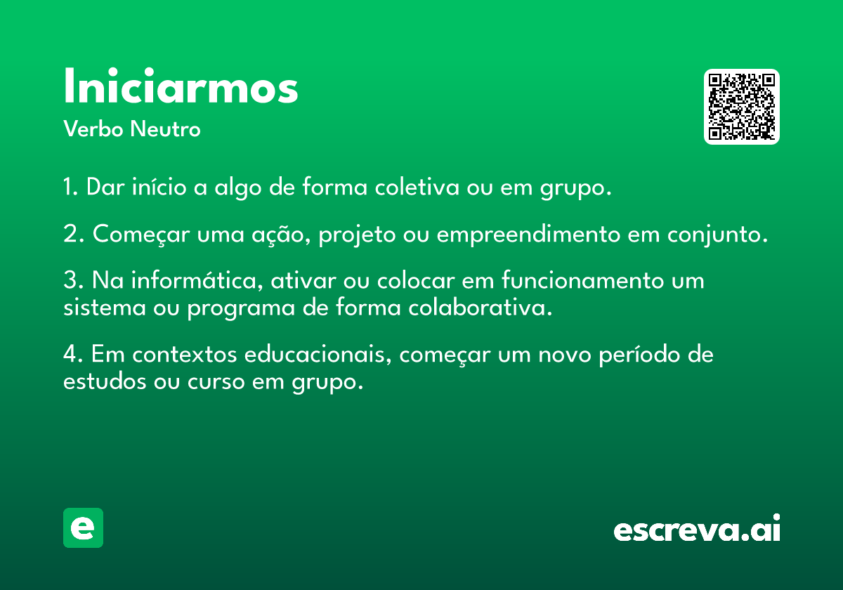 iniciarmos