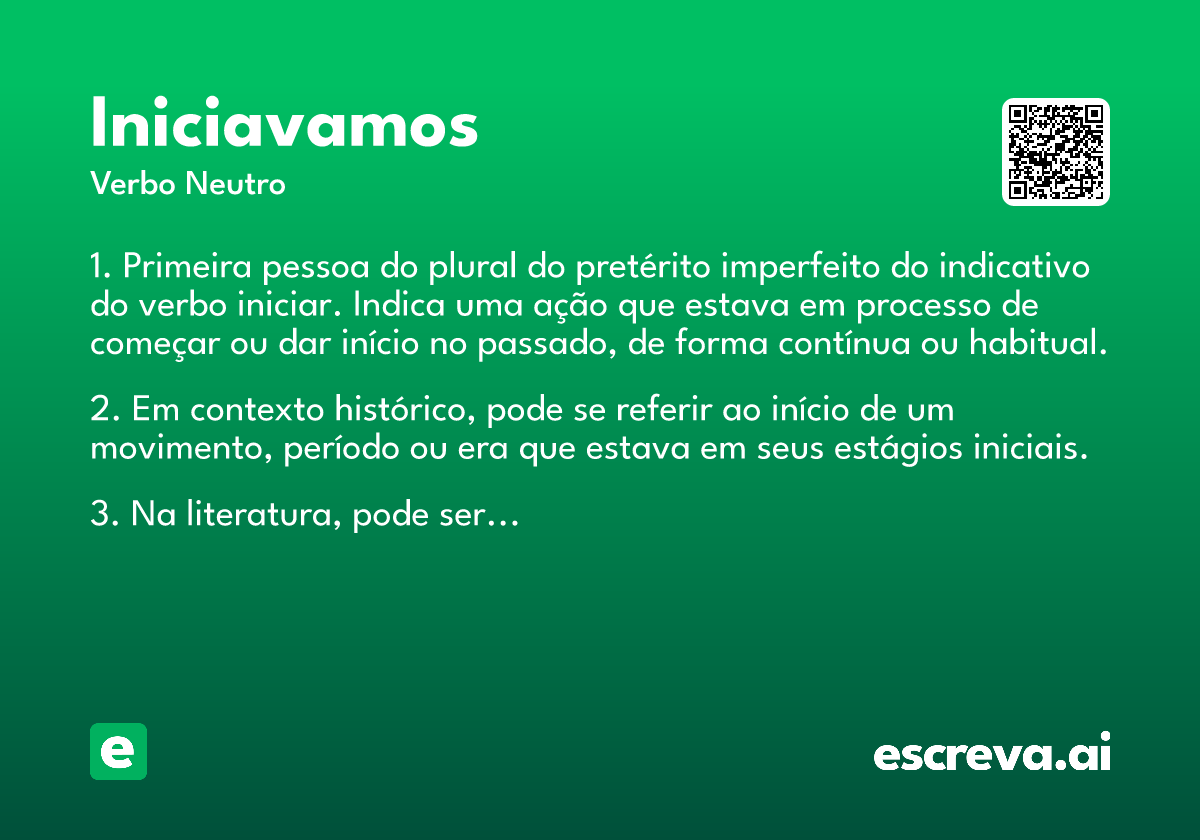 iniciavamos