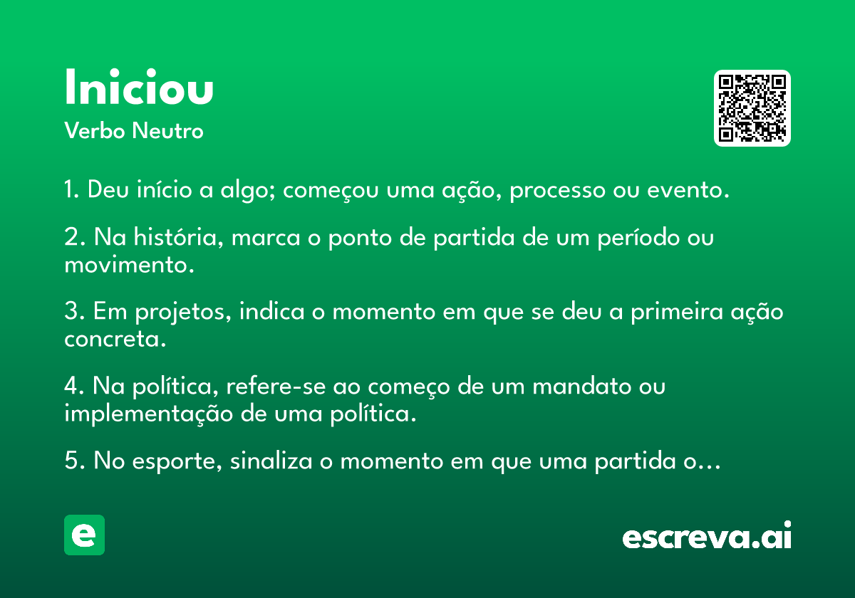 iniciou