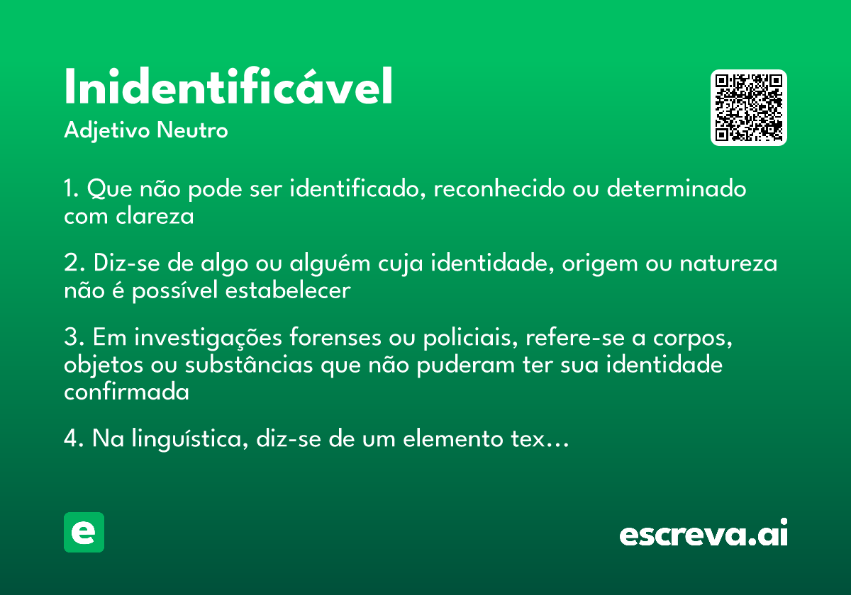 inidentificável