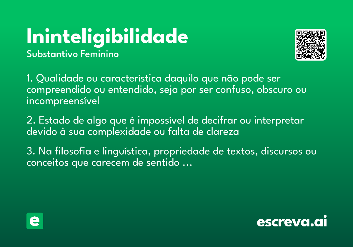 ininteligibilidade