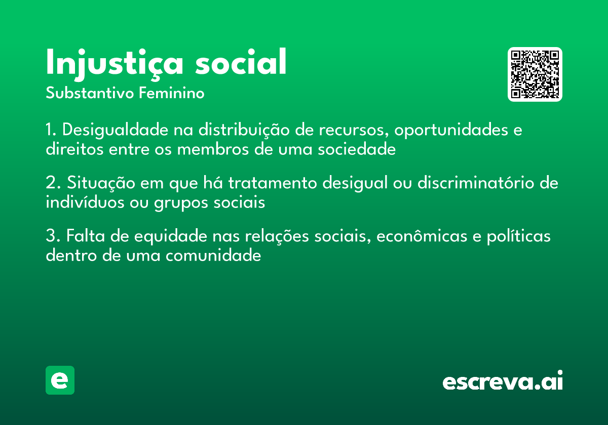 injustiça social