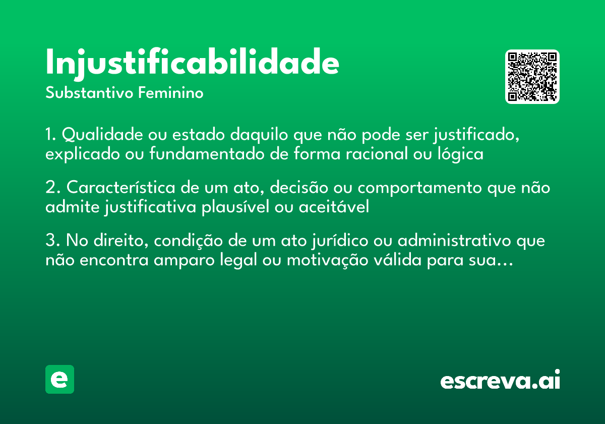 injustificabilidade