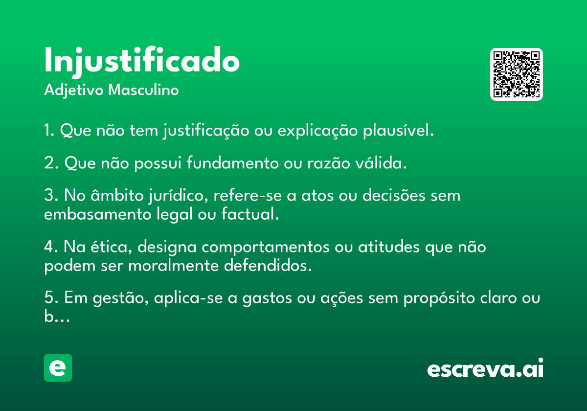 injustificado