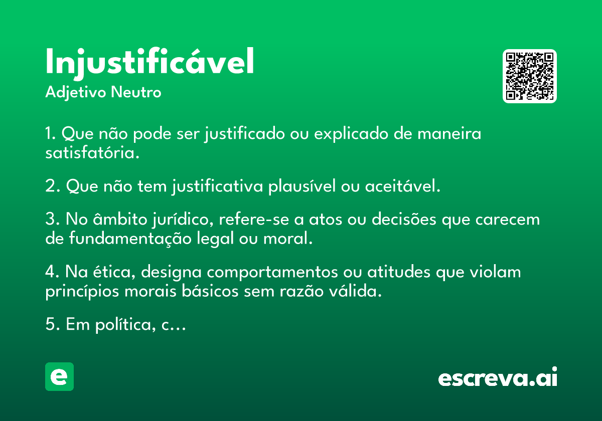 injustificável