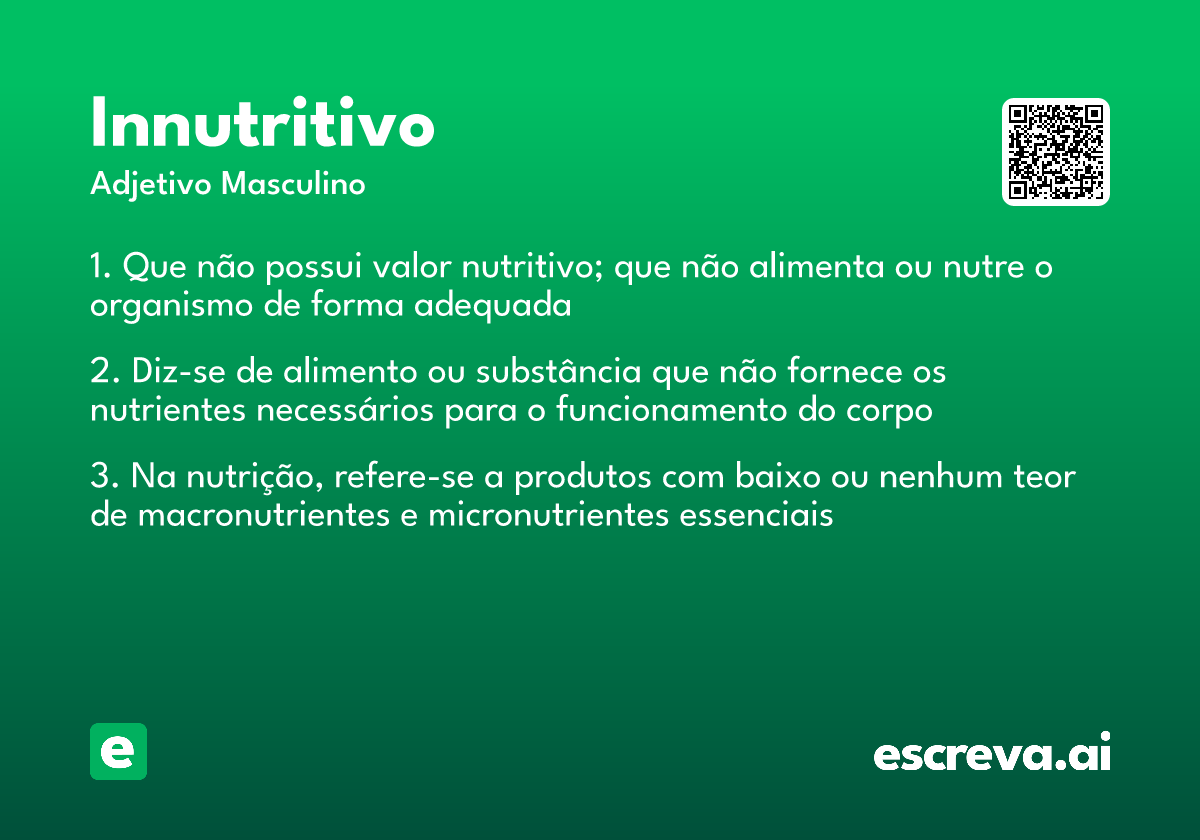 innutritivo