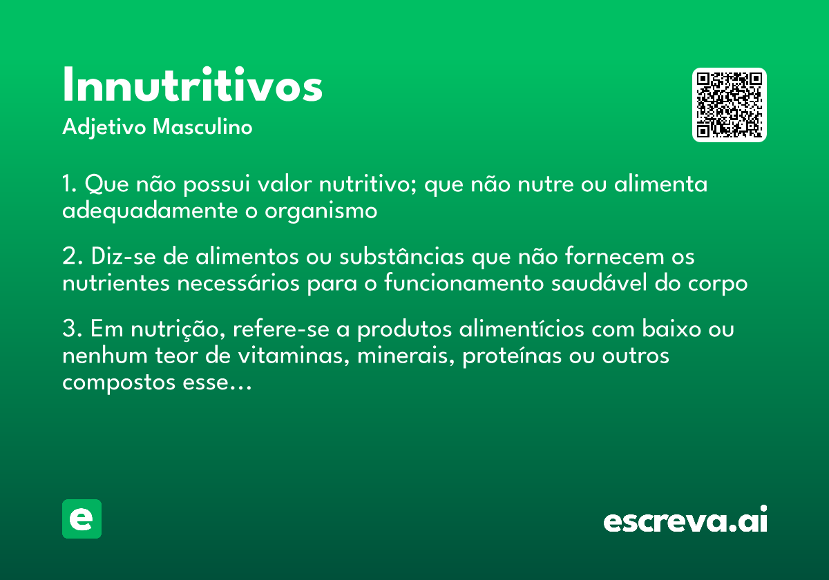 innutritivos