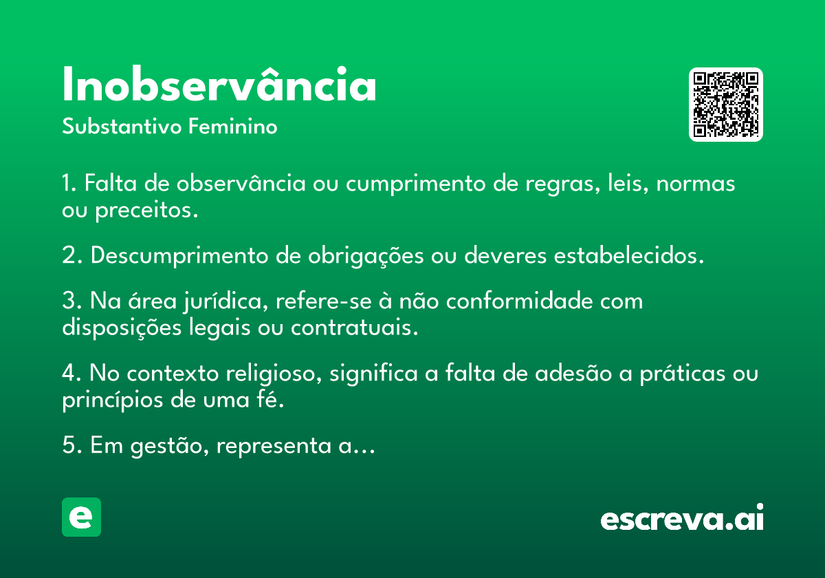 inobservância