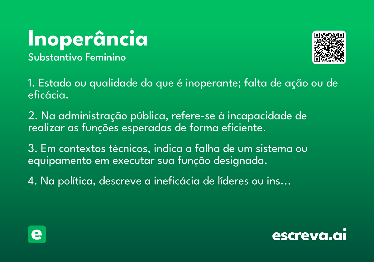 inoperância