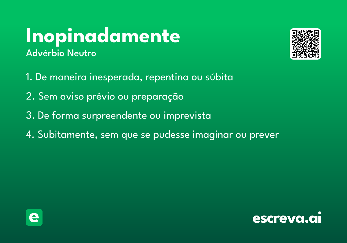 inopinadamente