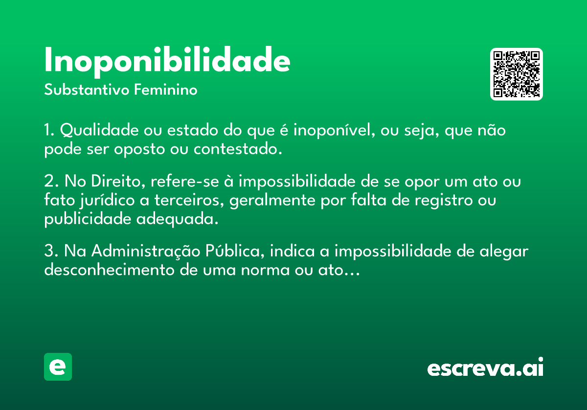 inoponibilidade