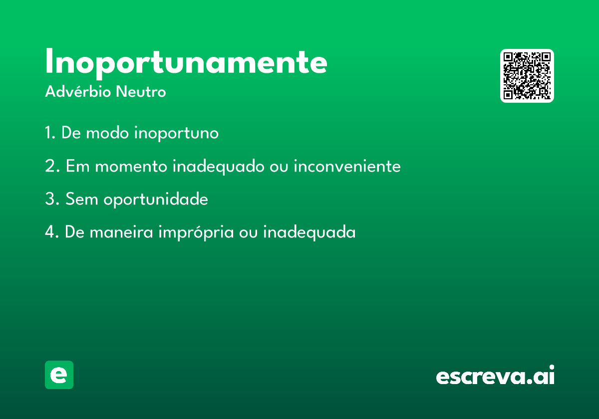 inoportunamente