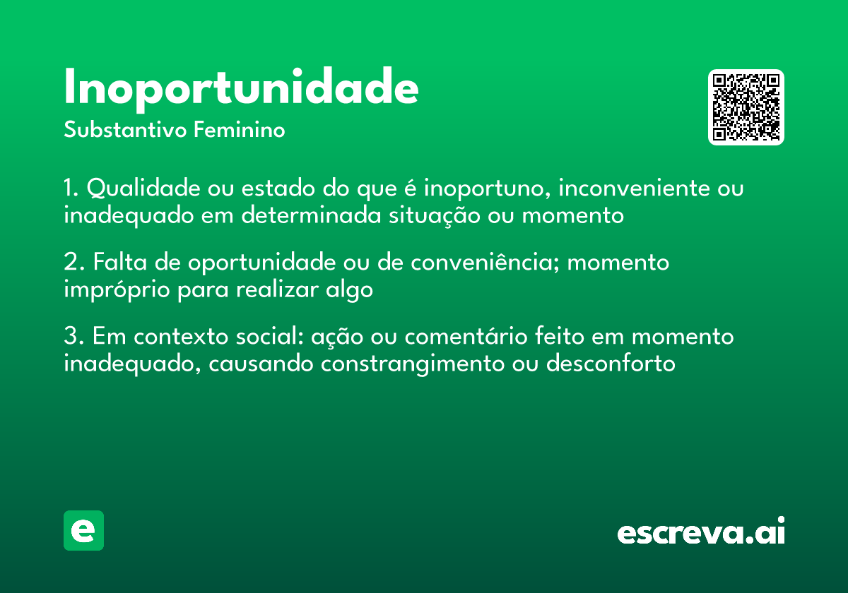 inoportunidade