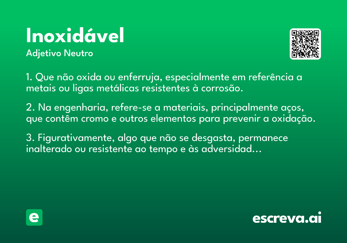 inoxidável