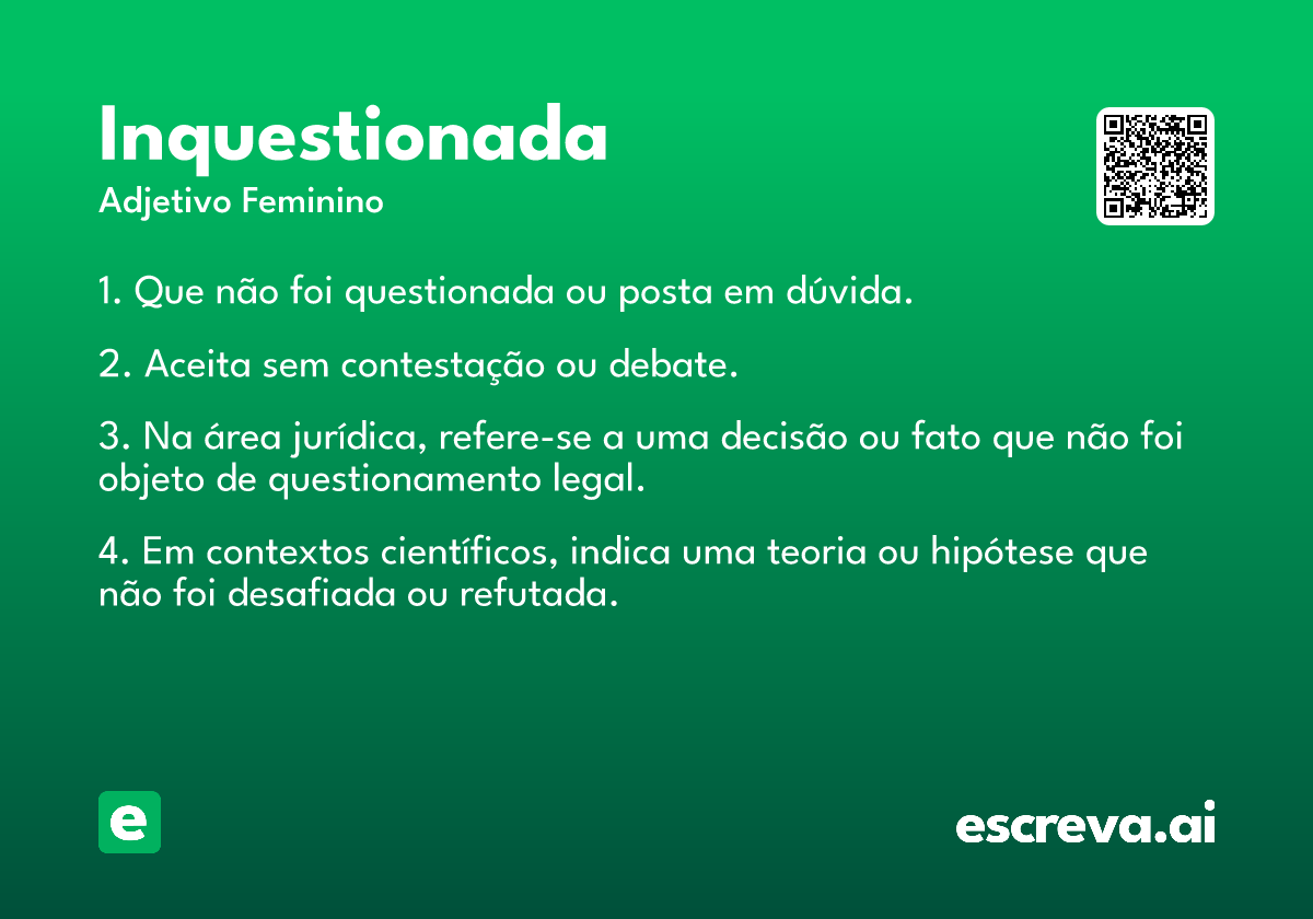 inquestionada