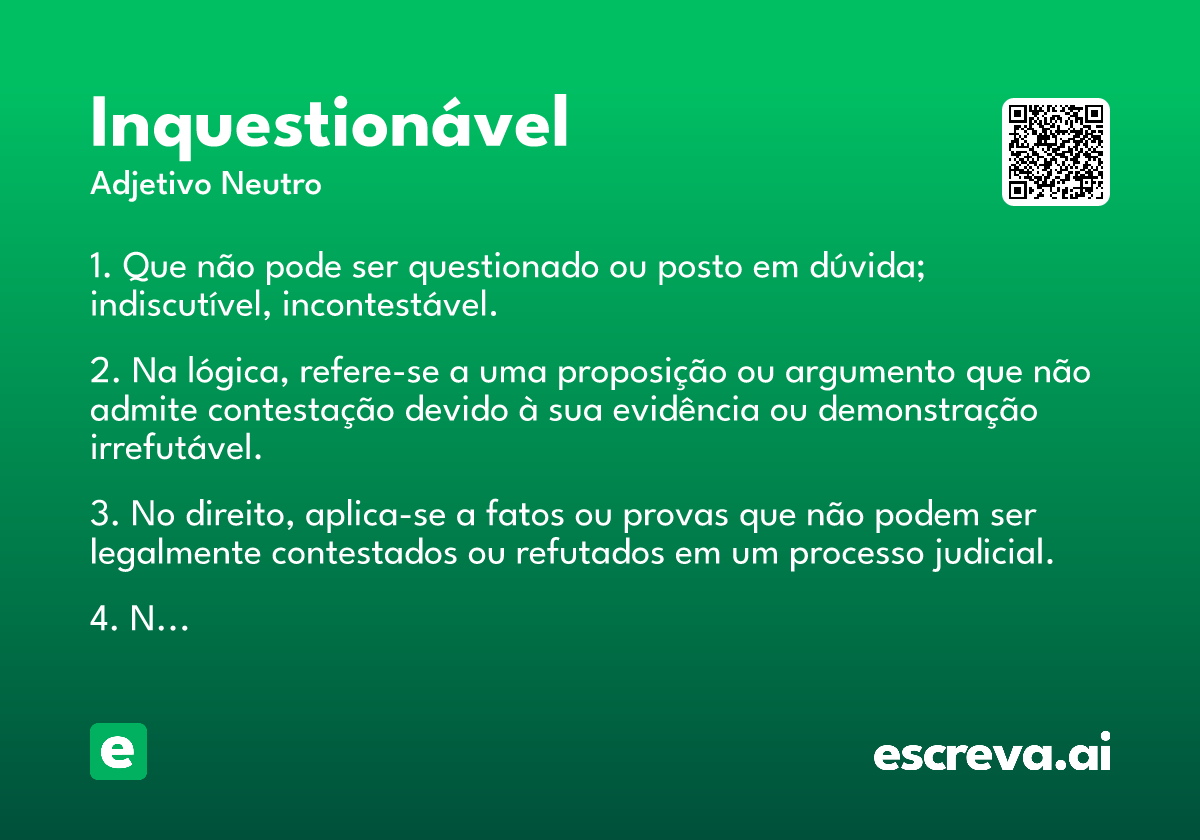 inquestionável