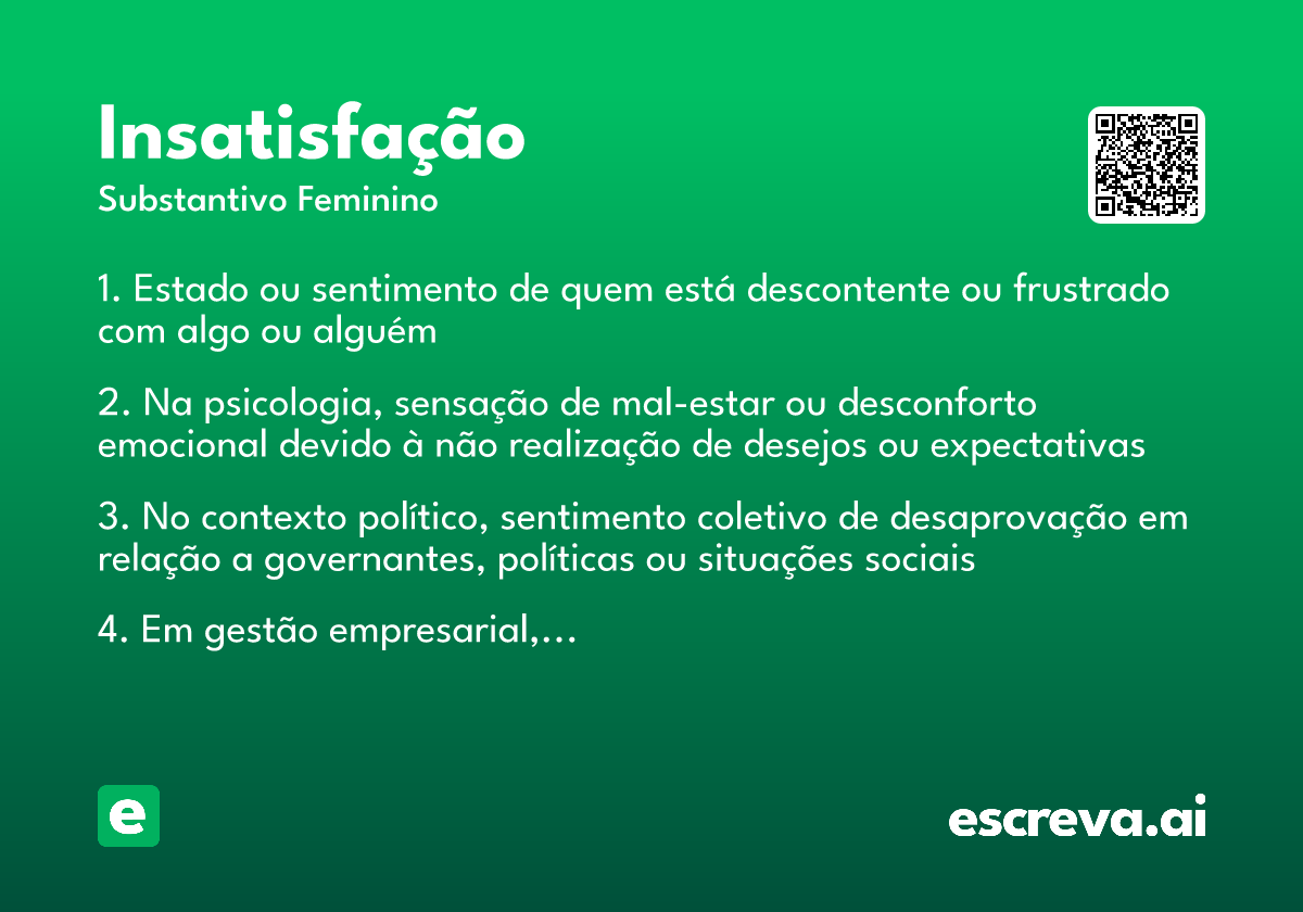 insatisfação
