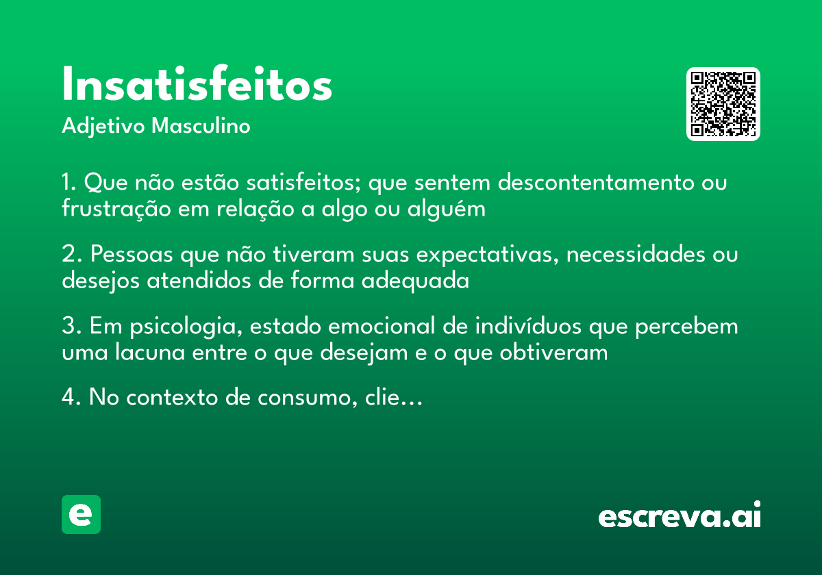insatisfeitos