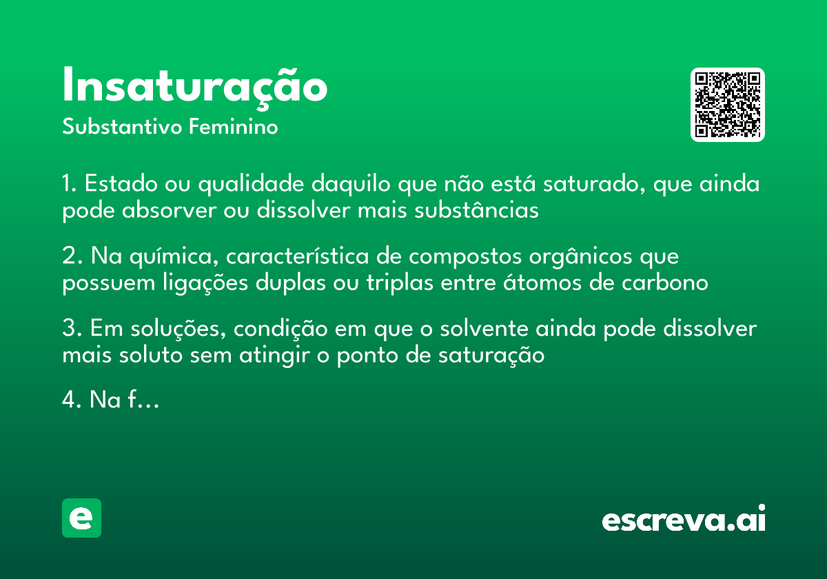 insaturação