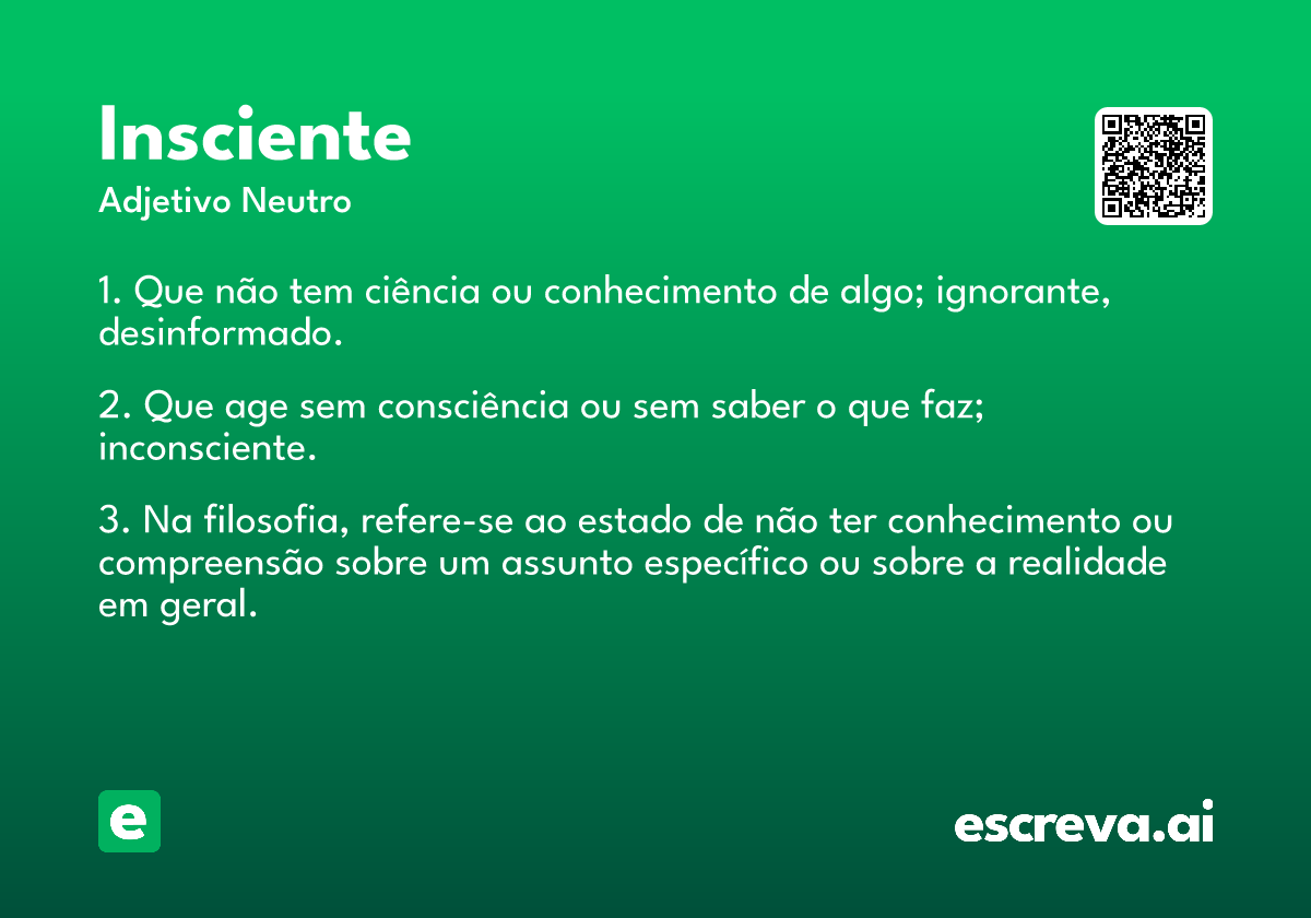 insciente