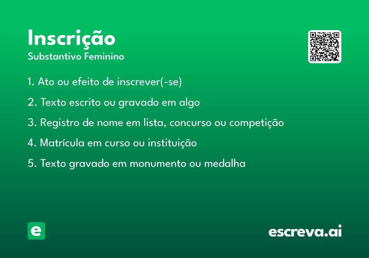 inscrição