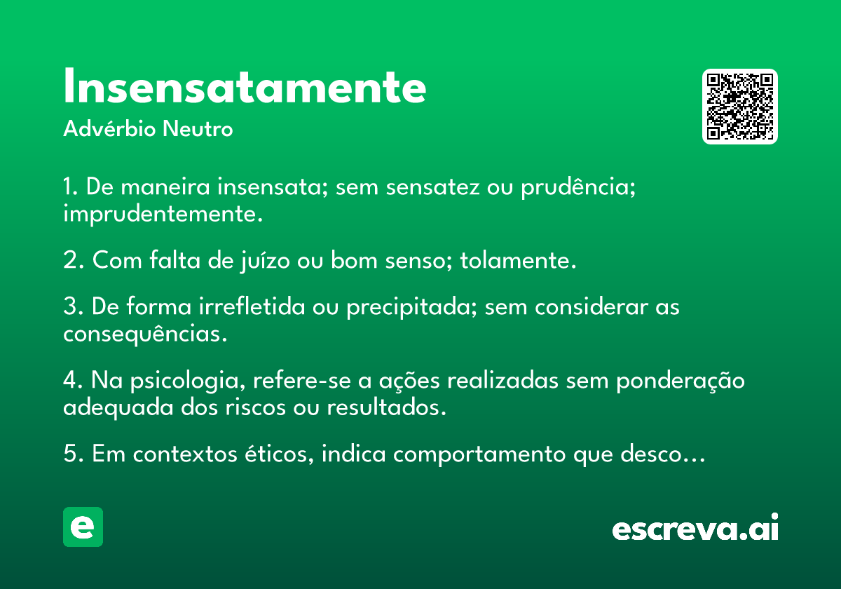 insensatamente