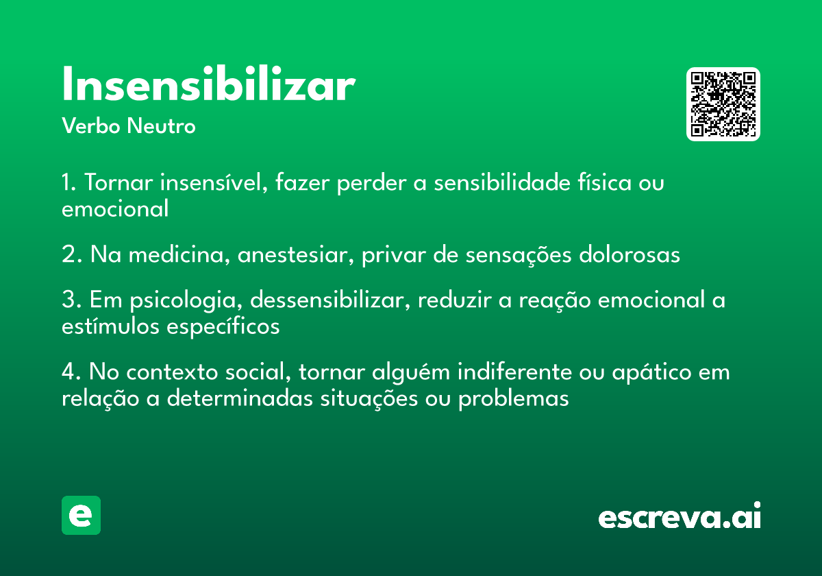 insensibilizar