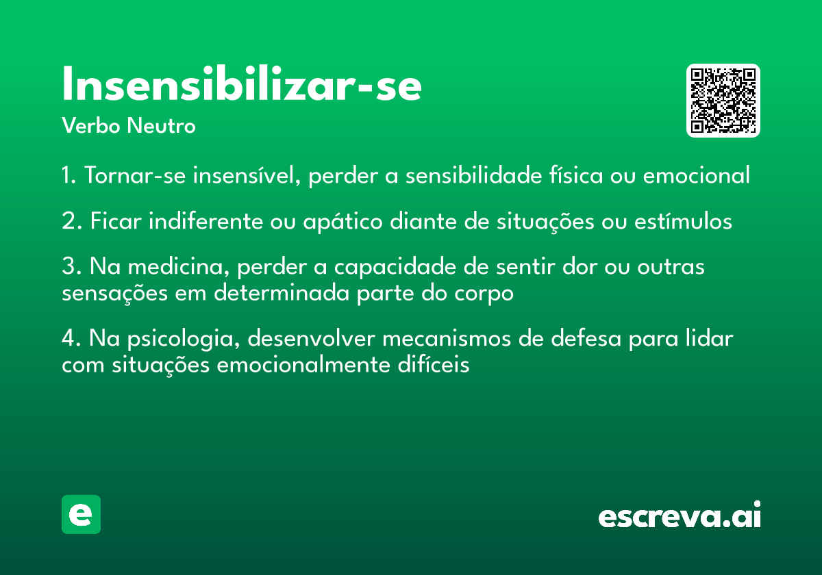 insensibilizar-se