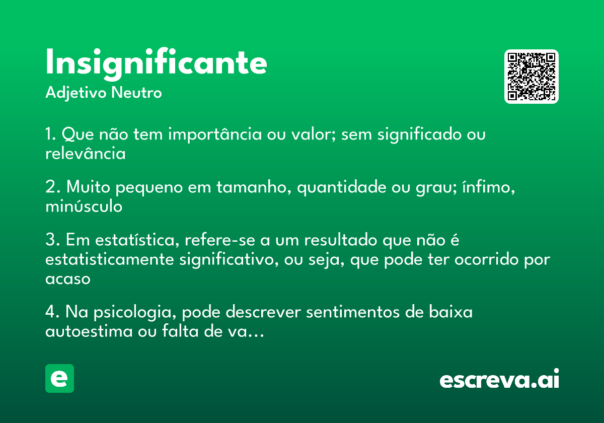 insignificante