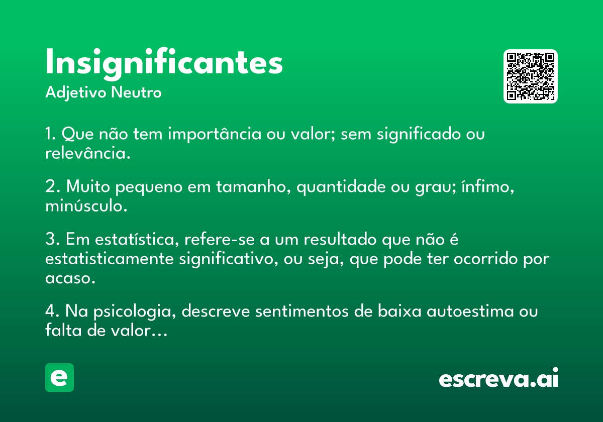 insignificantes