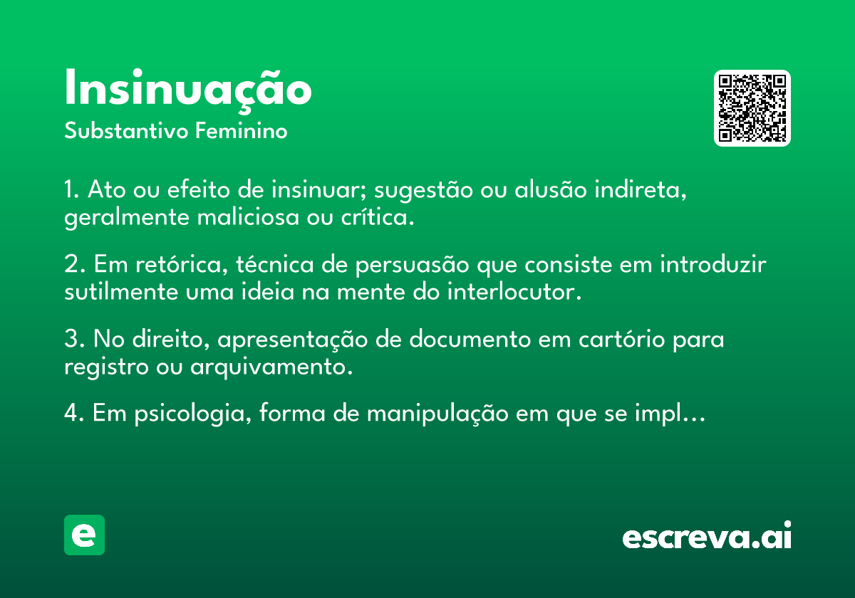 insinuação