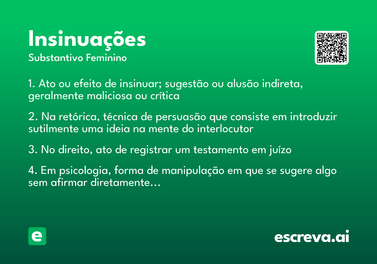 insinuações