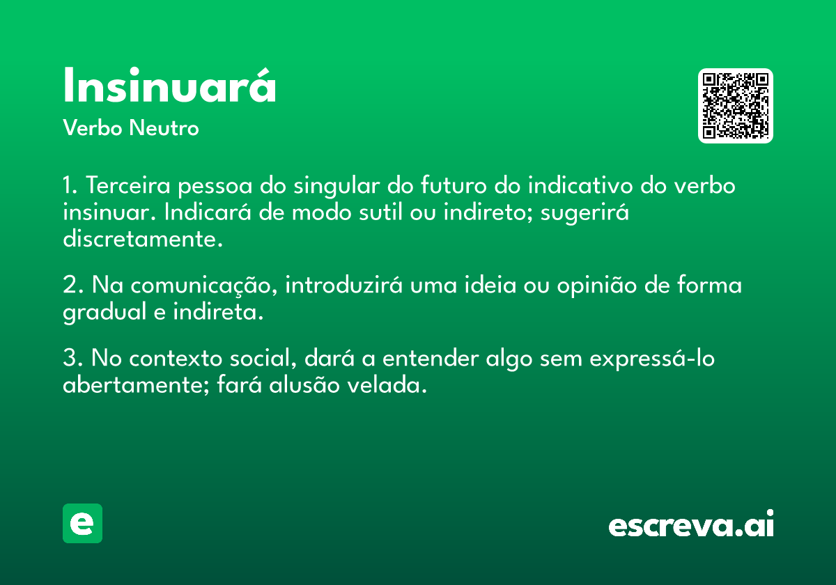 insinuará