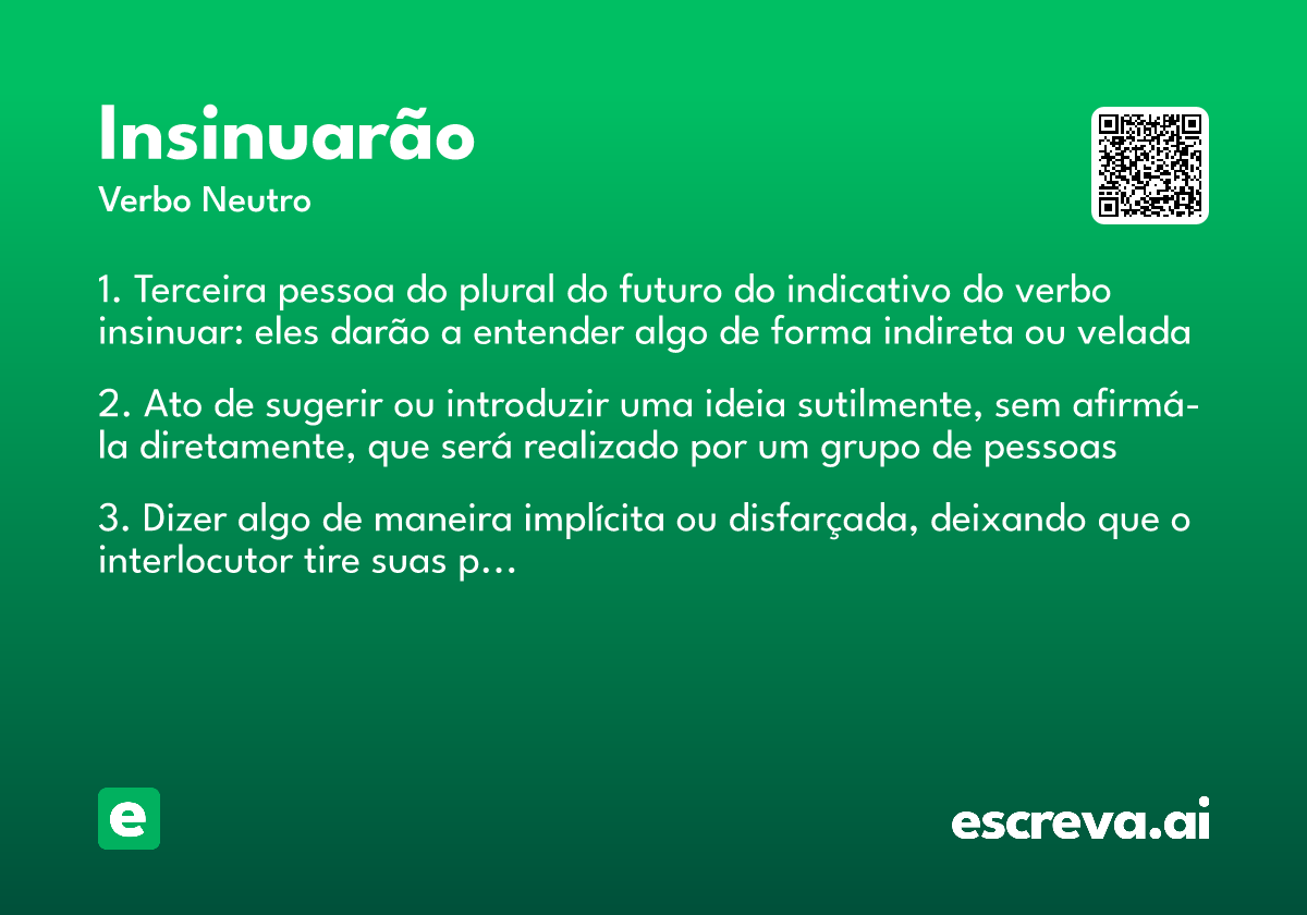 insinuarão