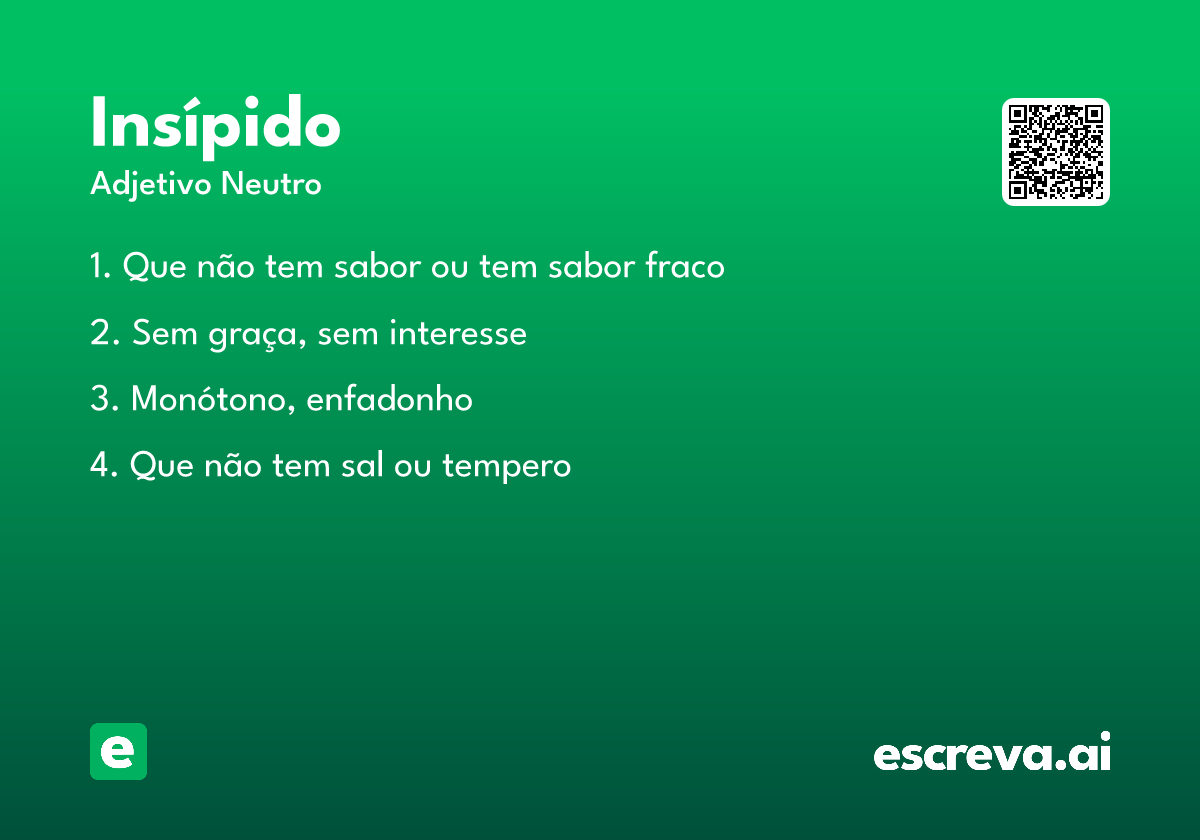 insípido