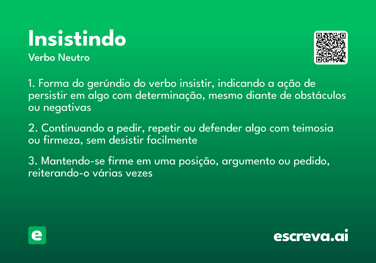 insistindo