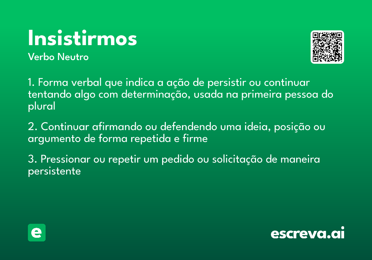 insistirmos