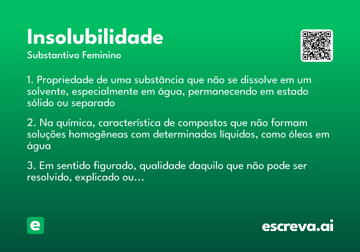 insolubilidade