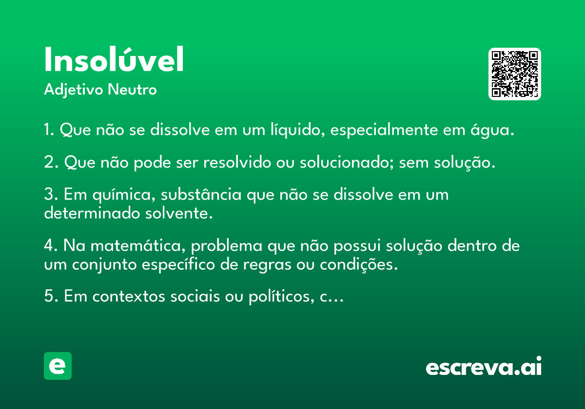 insolúvel