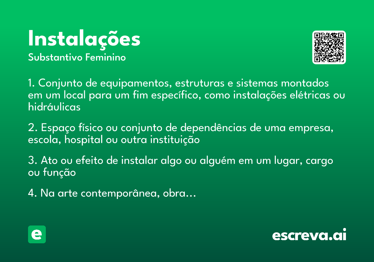 instalações