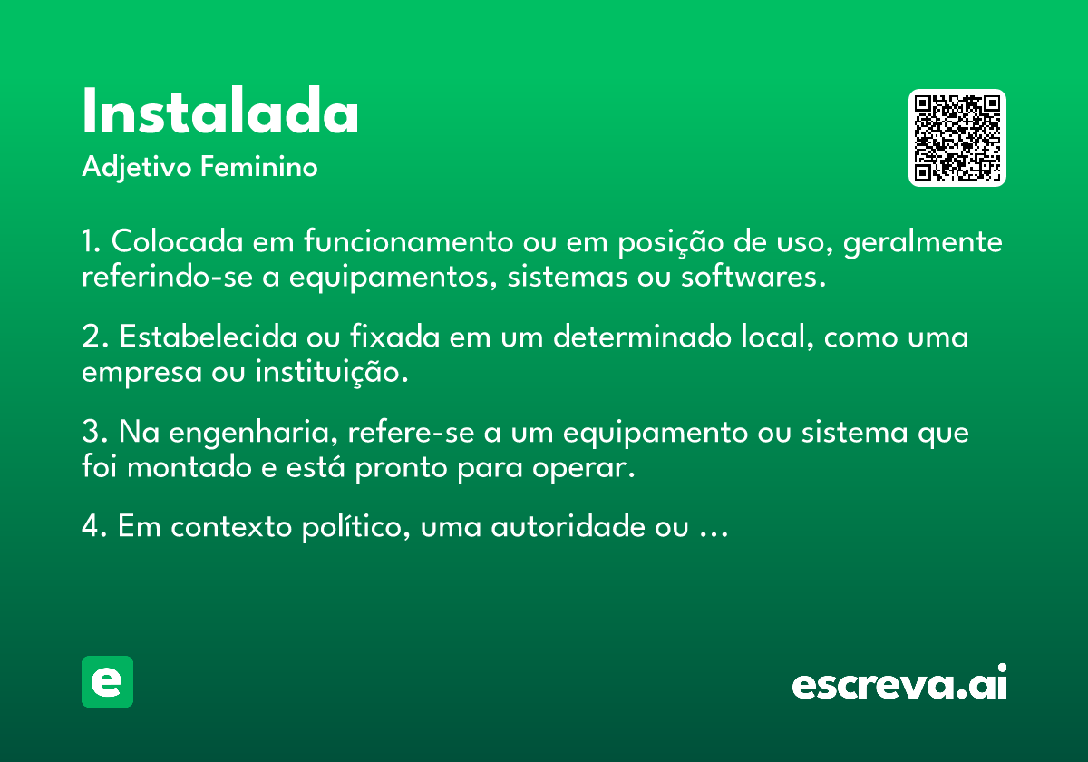 instalada
