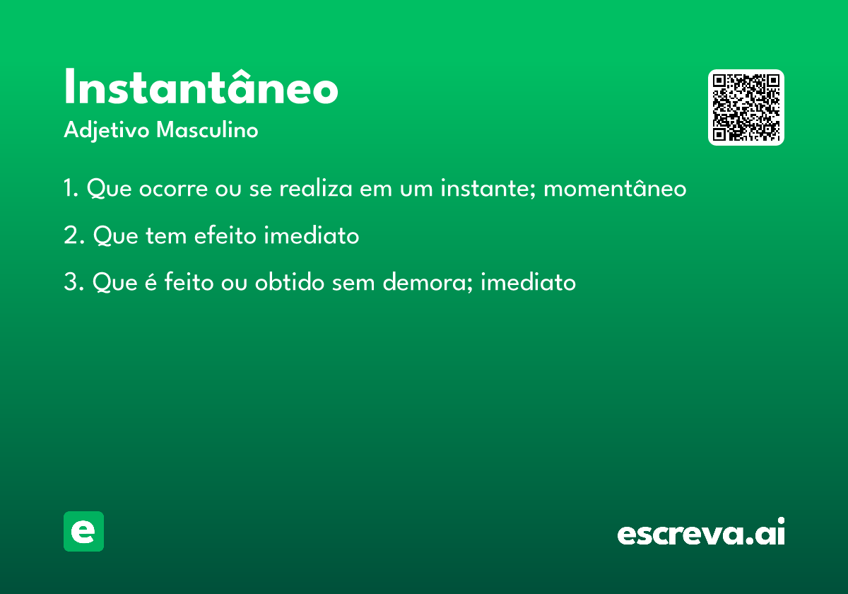 instantâneo