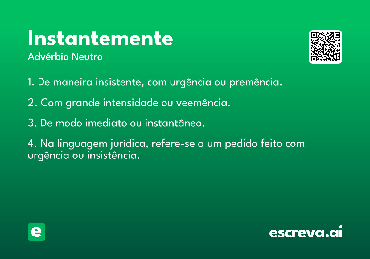 instantemente