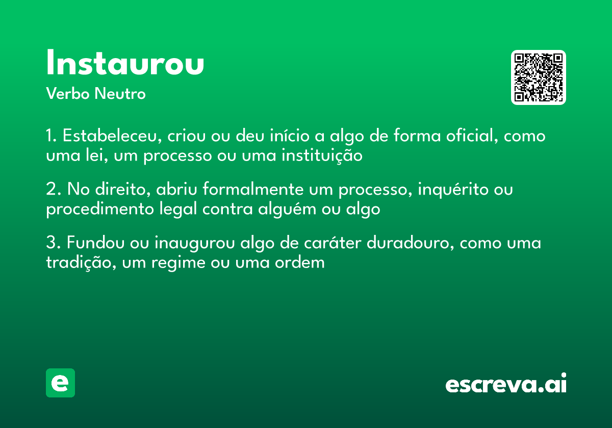 instaurou
