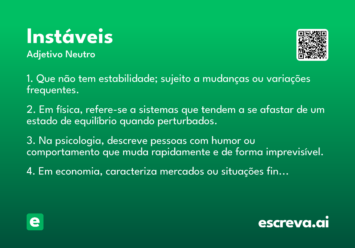 instáveis